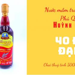 NƯỚC MẮM 40 ĐỘ ĐẠM (chai thủy tinh 500ml, hộp 2 chai)