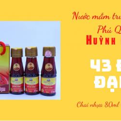 NƯỚC MẮM 43 ĐỘ ĐẠM (chai nhựa 80ml, hộp 6 chai)