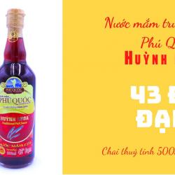 NƯỚC MẮM 43 ĐỘ ĐẠM (chai thủy tinh 500ml, hộp 2 chai)