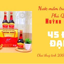 NƯỚC MẮM 45 ĐỘ ĐẠM (chai thủy tinh 200ml, hộp 6 chai)